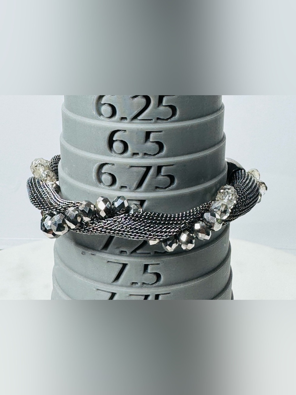 Alfani Mesh Twisted Gunmetal Bead Bracelet